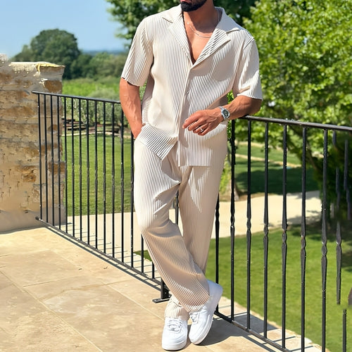 Fashion Casual Short-sleeved Trousers Two-piece Set