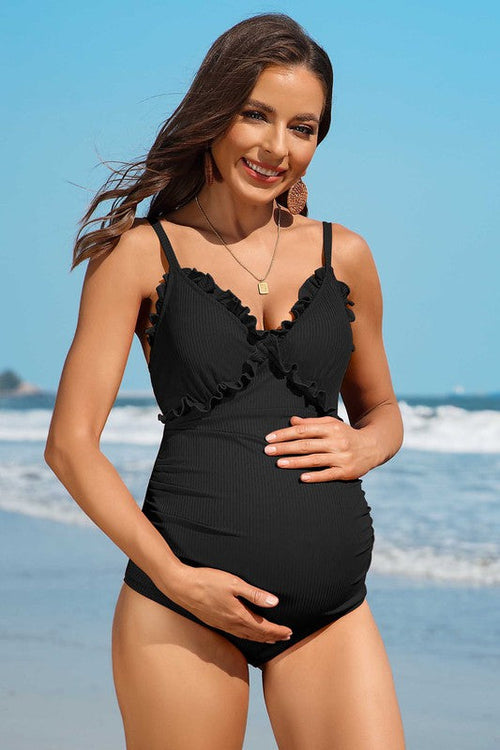 Floral Maternity Swimsuit Pregnancy Swimwear