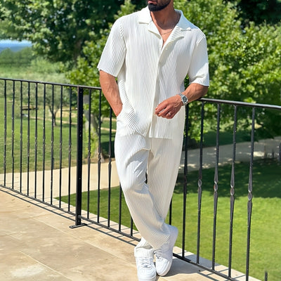 Fashion Casual Short-sleeved Trousers Two-piece Set