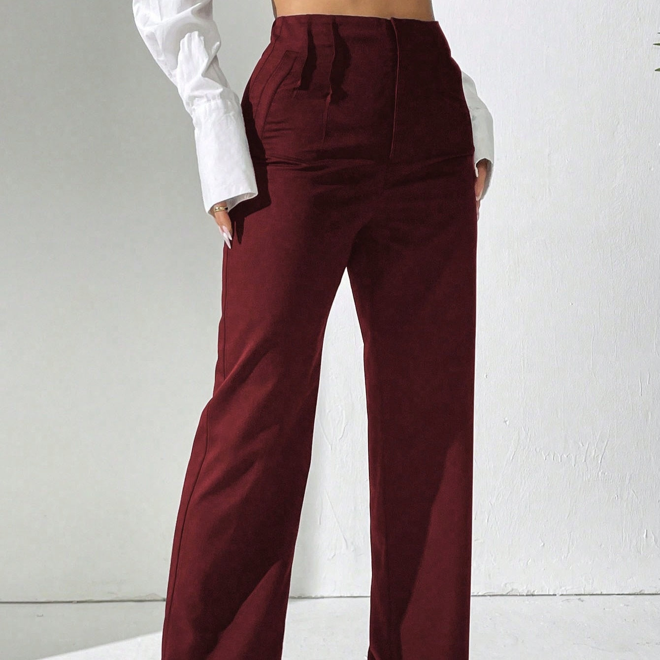 Elegant Fashion High Waist Wide Leg Pants