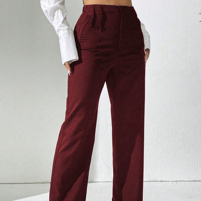 Elegant Fashion High Waist Wide Leg Pants