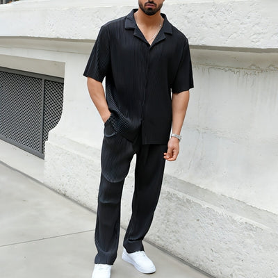 Fashion Casual Short-sleeved Trousers Two-piece Set