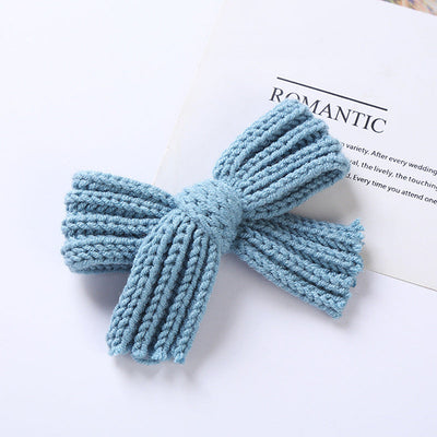 Big Knitted Bow Handmade Hairpin